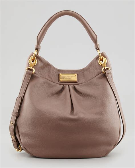 marc by marc jacobs classic q hillier leather hobo .